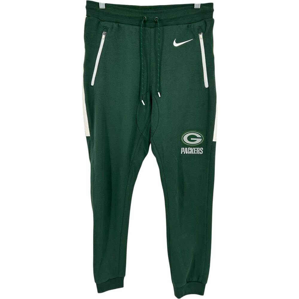 Men's Green Nike Swoosh NFL Green Bay Packers Football Sweatpants Joggers Sz S